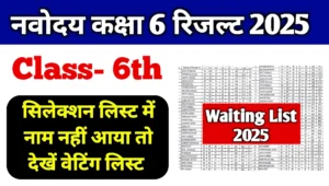 Read more about the article JNVST Class 6th Waiting List 2025 : सिलेक्शन लिस्ट में नाम नहीं आया तो देखें वेटिंग लिस्ट में अपना नाम @navodaya.gov.in